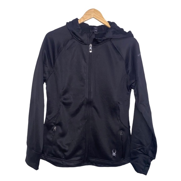 Spyder Jacket Women Size Large Black Zipper Front NWT * - Picture 2 of 7